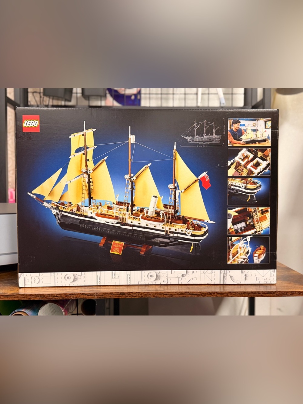 Lego Yellow-Sailed Ship Model